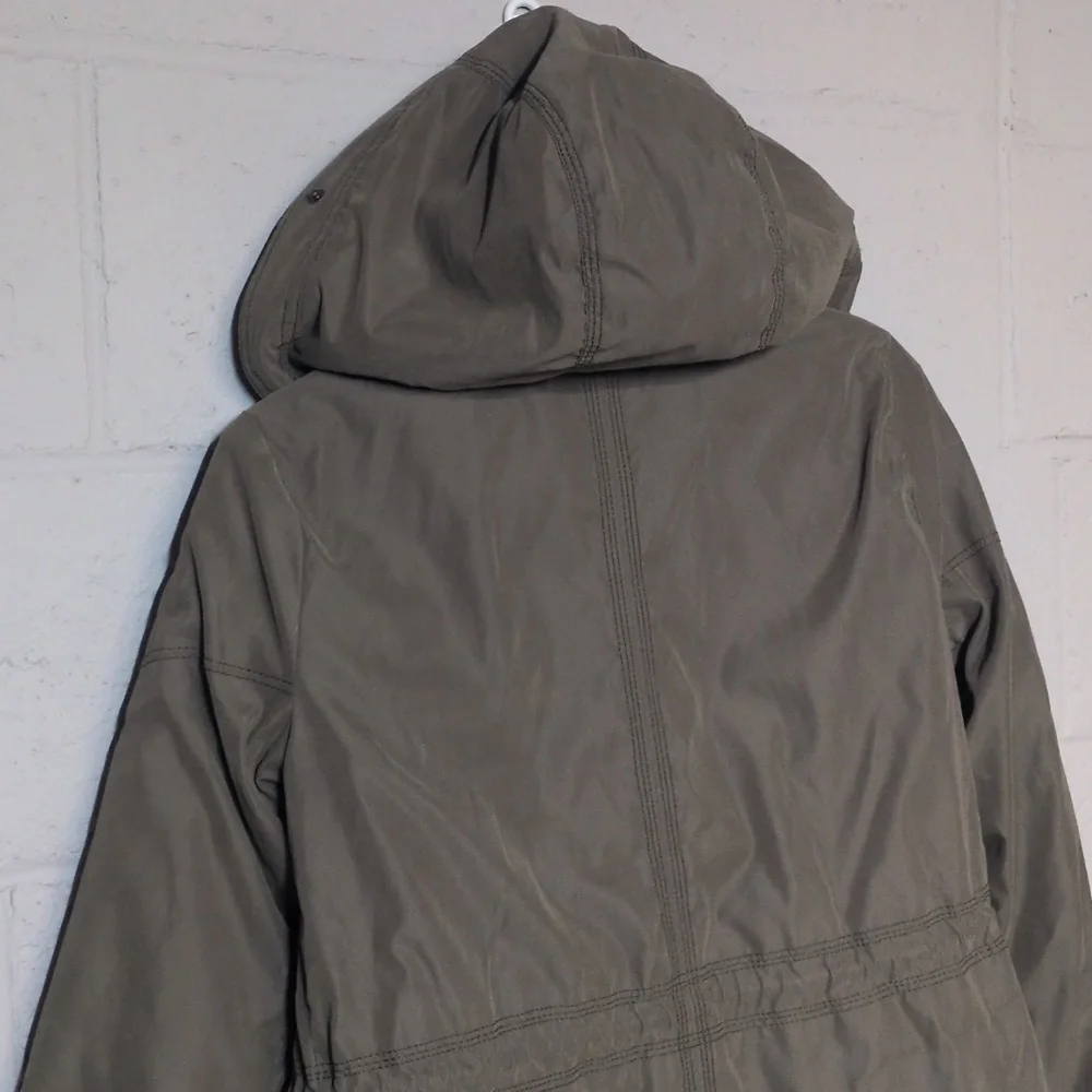 Abercrombie & Fitch Olive Hooded Utility Parka, Size Small, EUC, Y2K, Vintage - Picture 11 of 12